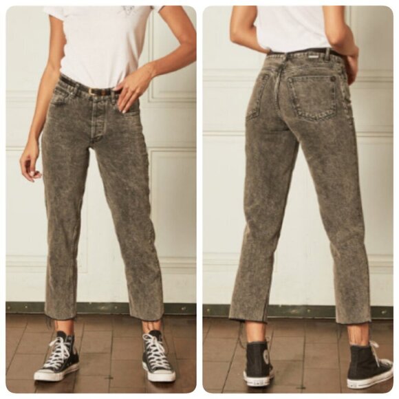 Boyish THE TOMMY Rigid Jeans Sz 26 Highrise Straight in TOXIC AVENGER Characoal - Picture 1 of 15